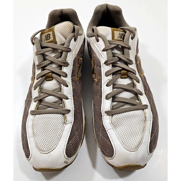 New Balance Womens 442 CW442UG White Brown Running Shoes Sneakers Size 8 1/2 B - Picture 2 of 14